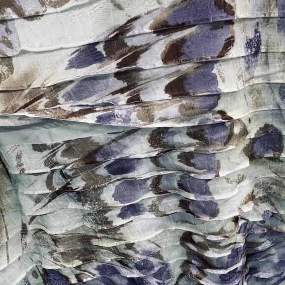 Alfred Dunner Women Top Small Petite White Purple Floral Ruffle Pullover Shirt - Picture 3 of 9